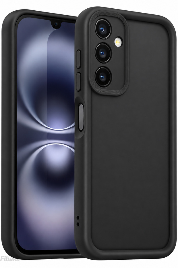 Galaxy A16 Case Camera Protected Soft Textured Shock Absorbing Black Silicone Cover