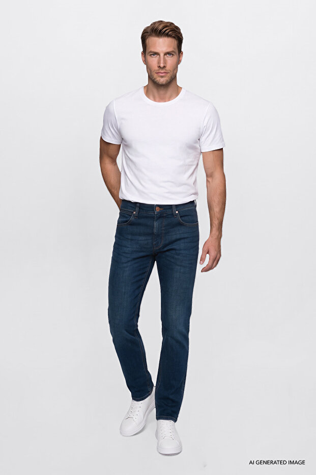 Blue Men's Straight Denim Pants W15Q00021317 Indigo Denim Pants