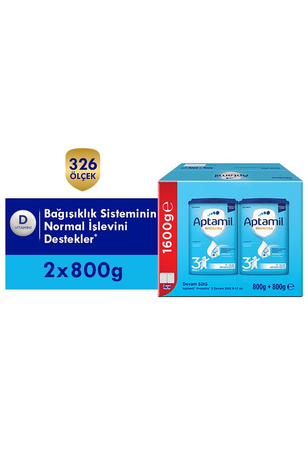 3 Prebiyotikli Devam Sütü 800 X 2 Adet 1600 Gr