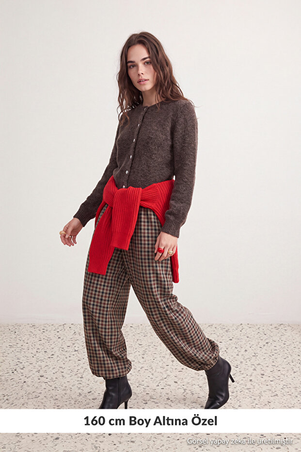 Petit Vizon Alpaka Yünlü Basic Yumuşak Dokulu Crop Triko Hırka TWOAW27HI00222