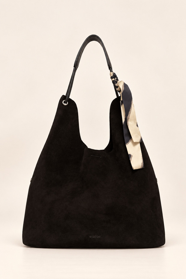Women's Shoulder Bag Genuine Suede Leather Large Size Shopper Large Volume Shawl Detailed Daily Bag Elt3009