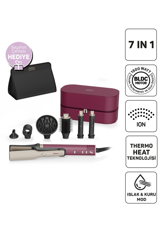 Ar5195 Revo Pro Bldc Ionic Air Blow Hair Styler 7 Nozzles, 1500W, Chery