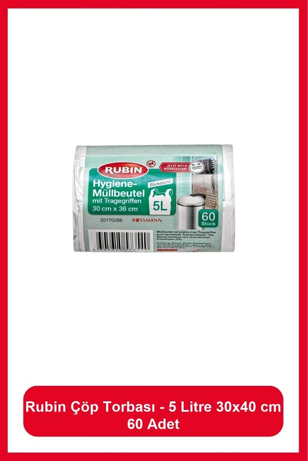 Quality Garbage Bag - 5 Liters 30X40 cm 60 Pieces
