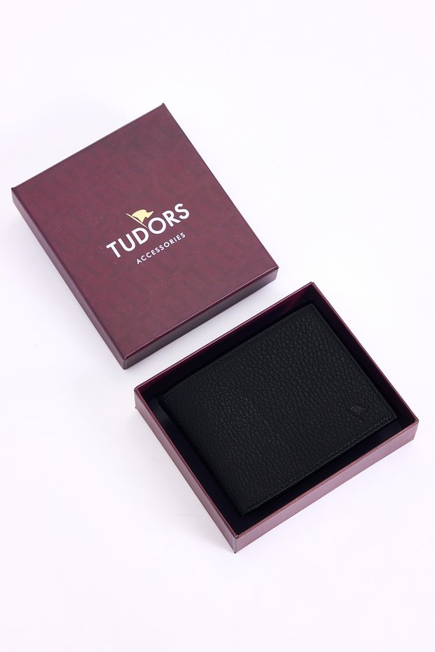 Genuine Leather Men's Black Wallet