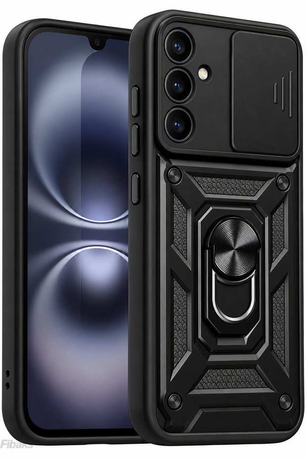 Galaxy A36 Case Camera Protected Sliding Ring Armor Tank Cover