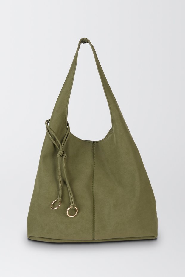 Shoulder Bags - Khaki - Faux leather