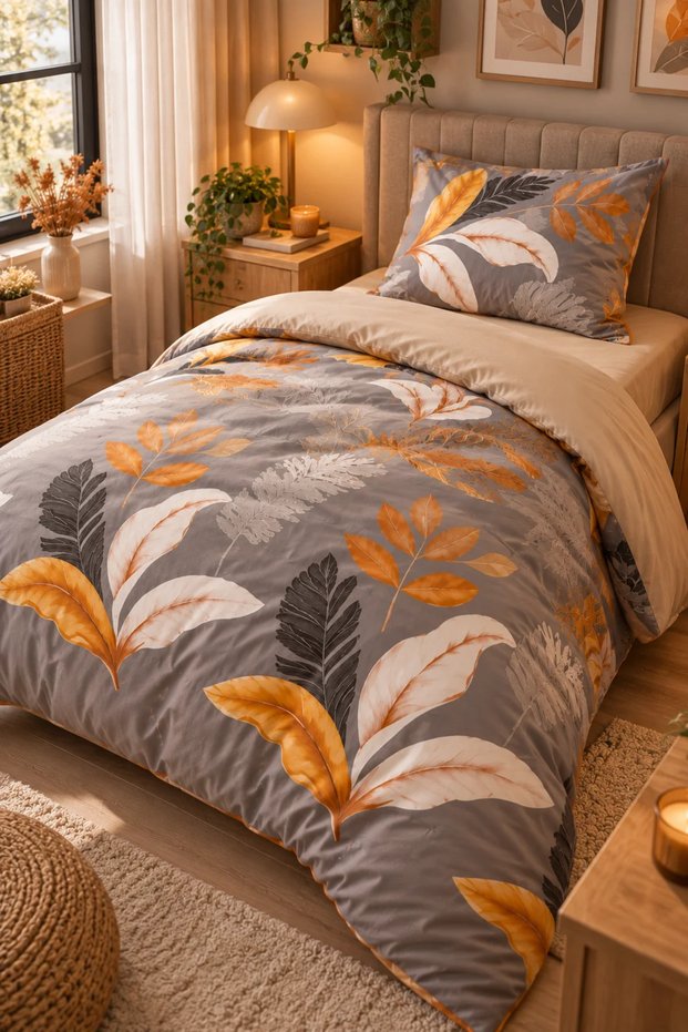 Single Size Fitted Sheet Duvet Cover Set |   Cotton