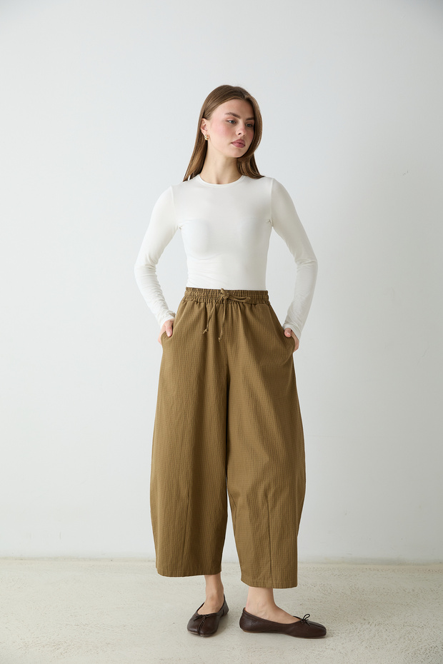 Taupe Color Bell-Bottom Pants TWOAW27PL00159