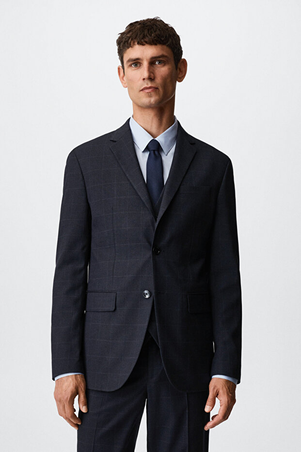 Men's Shiny Blue Jacket - 2