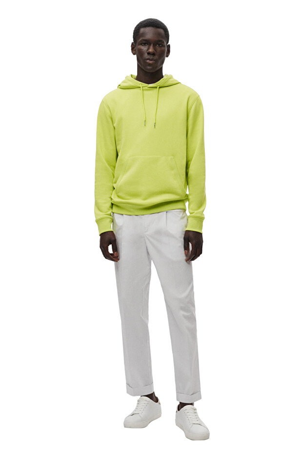 Erkek Lime Yeşili Sweatshirt - 9
