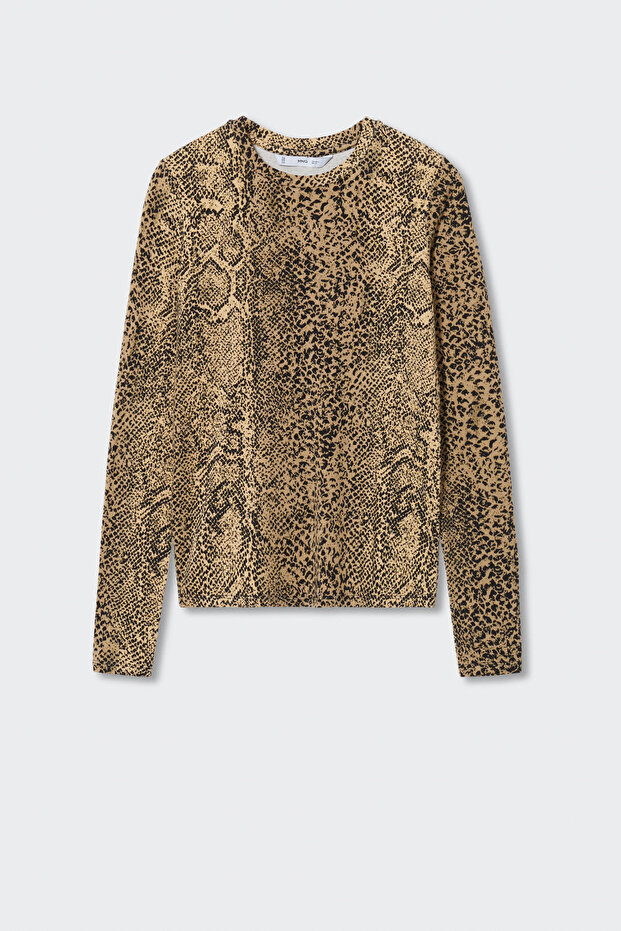 Kadın Koyu Camel T-Shirt - 3