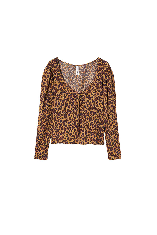 Animal print blouse - 4