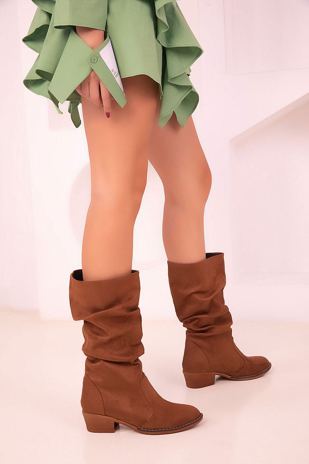 Taba Süet Kadın Bot & Bootie 15331 - 4