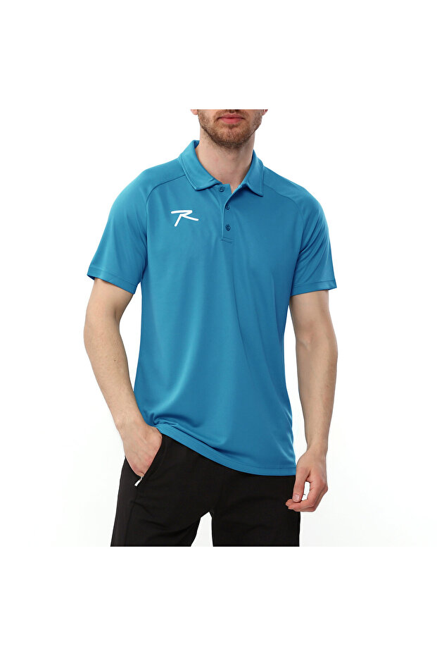 Men's Short Sleeve Polo T-Shirt Ceres Blue