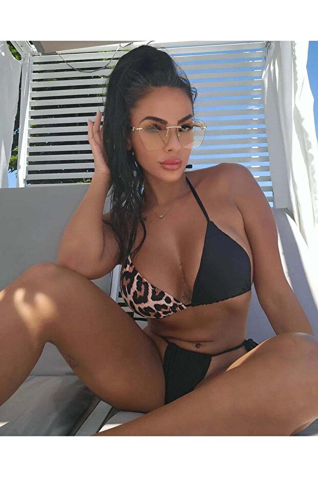 طقم بيكيني مزدوج اللون