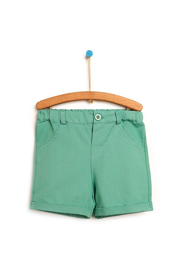HelloBaby Basic Erkek Bebek Yeşil Bermuda Şort Erkek Bebek - 1