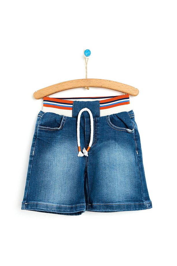 HelloBaby Basic Erkek Bebek Lastikli Denim Şort Erkek Bebek - 1