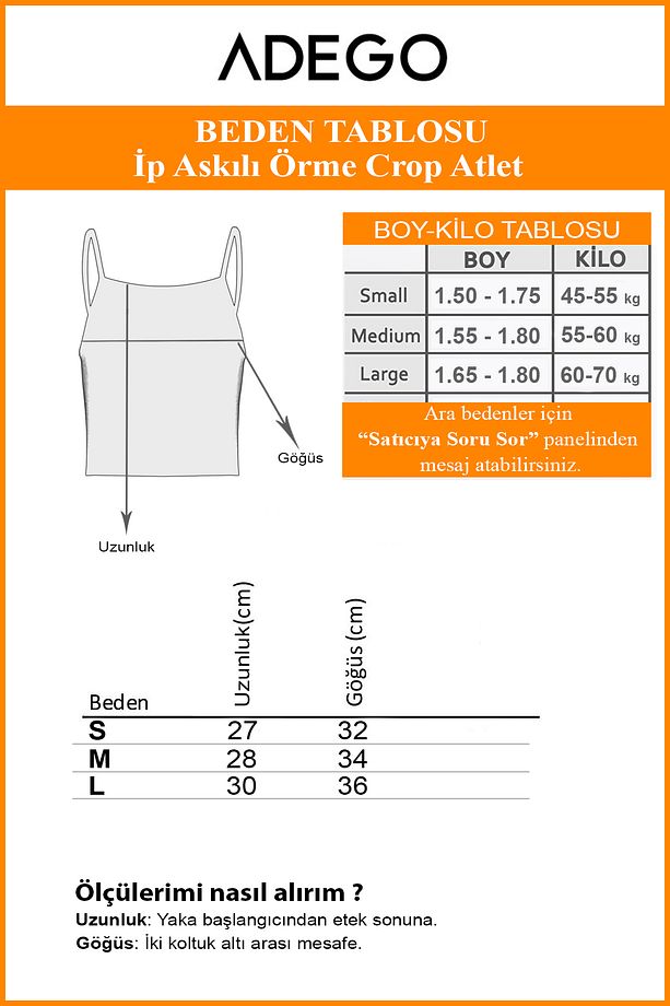 Lacivert Ip Askılı Pamuklu Örme Kısa Crop Atlet - 5