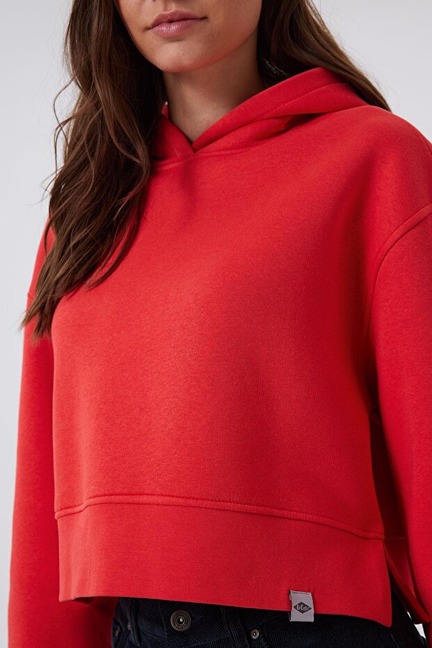 Fıona Kadın Kapş. Sweatshırt Kırmızı - 4