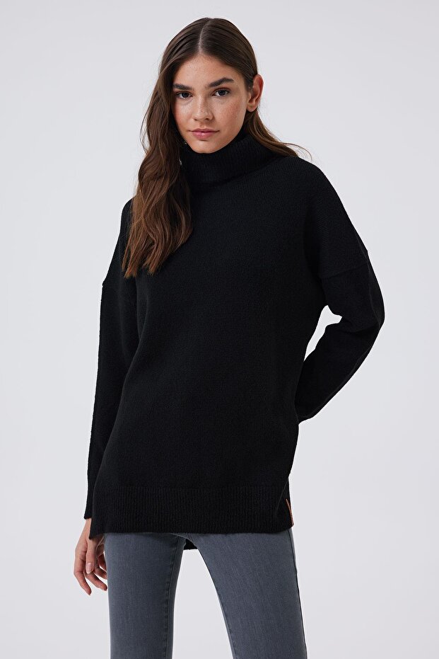 Lonas Kadın Triko Kazak Siyah - 2