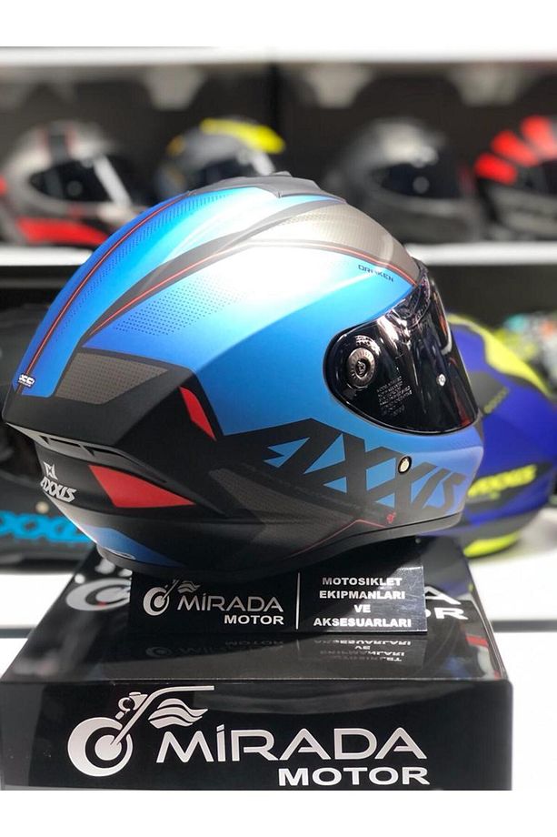 Draken Siyah-mavi Full Face Kask - 3