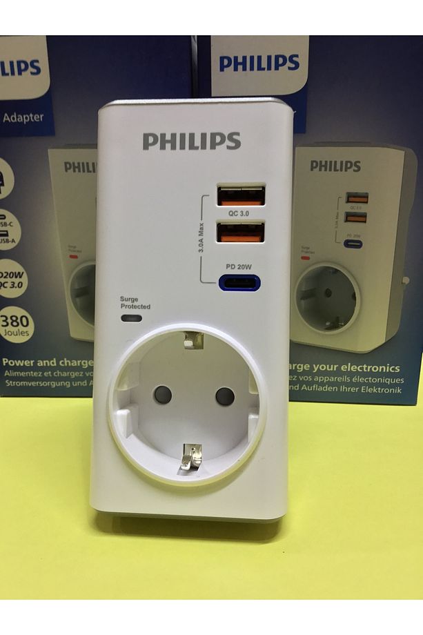 Aşırı Gerilim Adaptörü CHP8010W/10 1X USB-c 2X USB-A PD20WQC 3.0 - 8