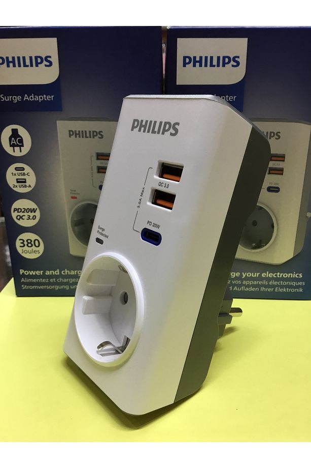 Aşırı Gerilim Adaptörü CHP8010W/10 1X USB-c 2X USB-A PD20WQC 3.0 - 5