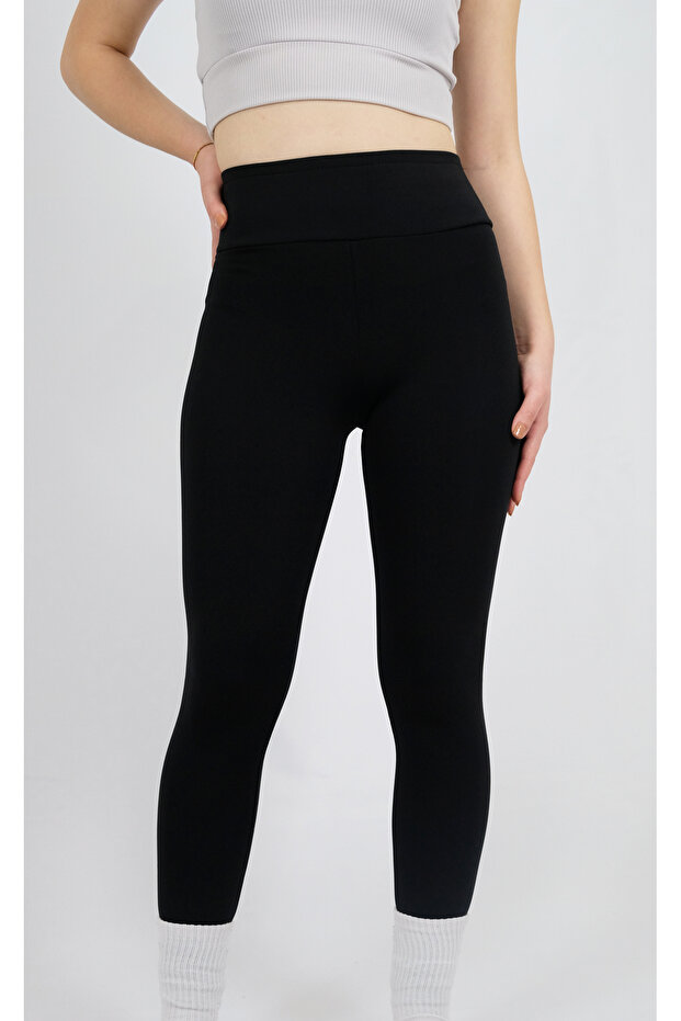 Wide Belt Black Diver Fabric Recovery Leggings