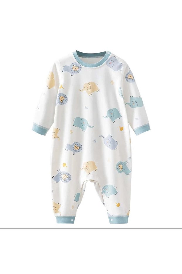 Long Sleeve Baby/Kids Jumpsuit-Pyjamas-Salopet, 100% Organic Cotton, Four Seasons, 3-4 Years