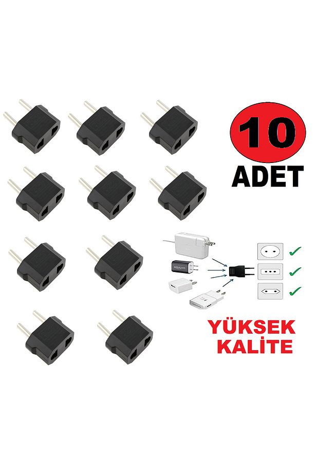 10 ADET Yüksek kaliteli siyah Amerikan Fiş Standart Çevirici Amerikan Tipi Priz Dönüştürücü Fiş - 1