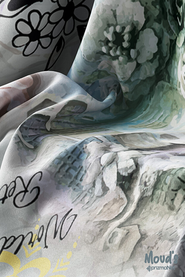 Classic Pattern 2 Patterned Printed Suede Runner Table Cloth - 4