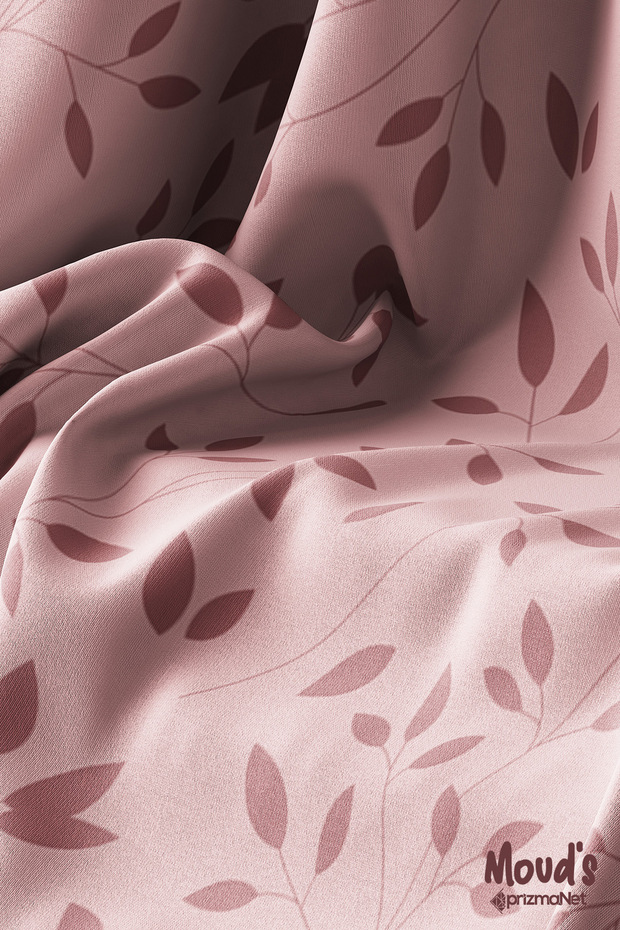 مفرش طاولة منقوش عليه فروع شجرة حمراء كلاريت مطبوعة من جلد الغزال - 4