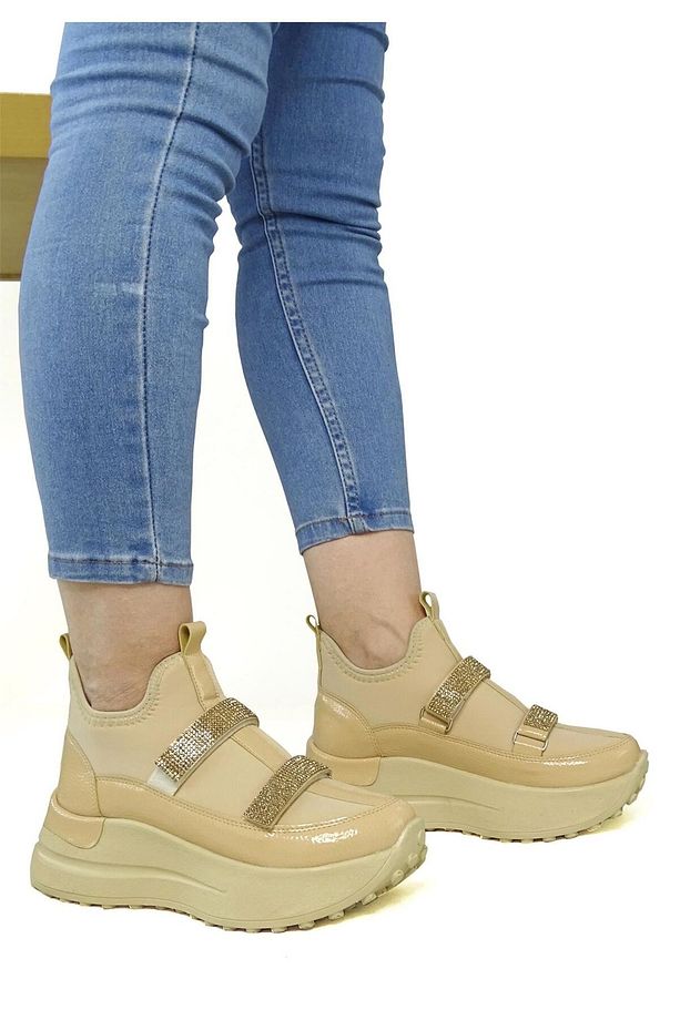 Kadın Günlük Yüksek Taban Platform Spor Yürüyüş Sneaker Ayakkabı - 4