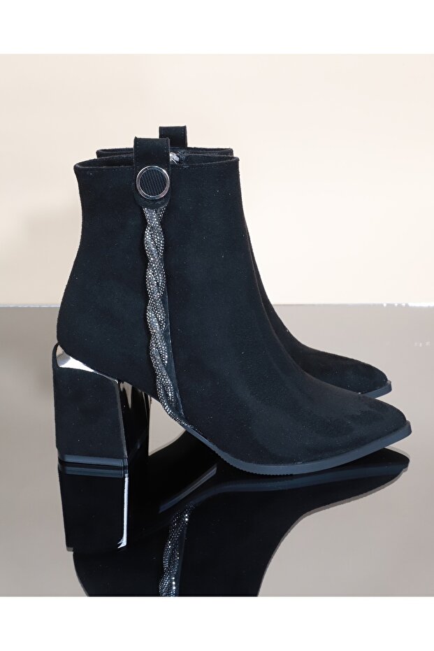 1732-248027 Tpu Tabanlı Ayna Ökçeli Klasik Bot siyah nubuk - 3