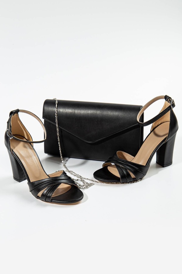 Women's High Platform Heeled Shoes Bag Combination