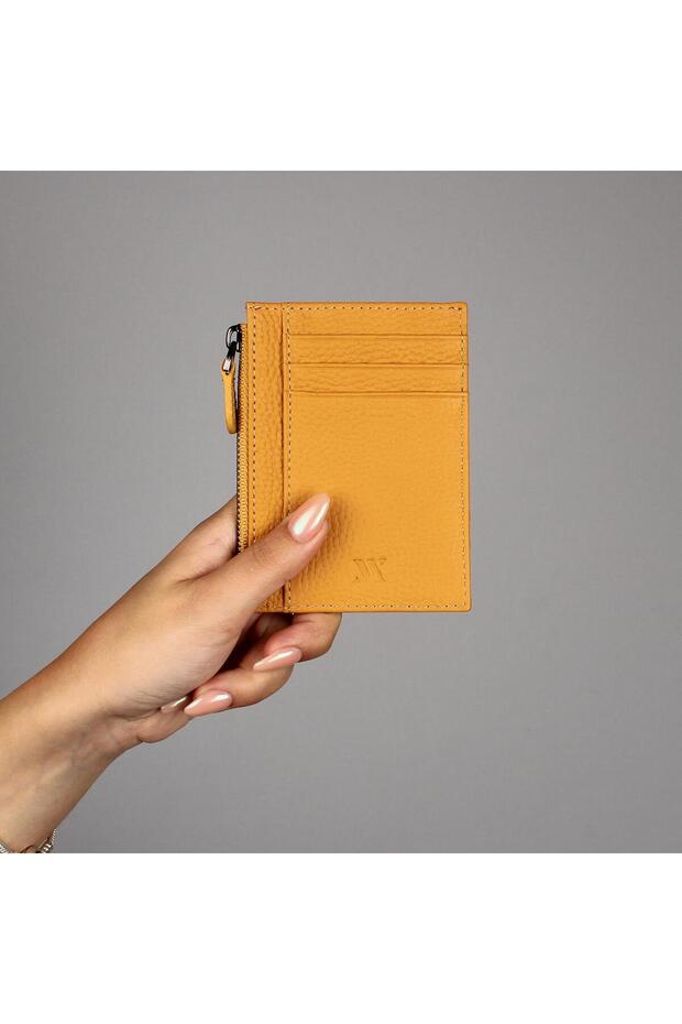 Unisex Genuine Leather Wallet and Card Holder 1823 Yellow