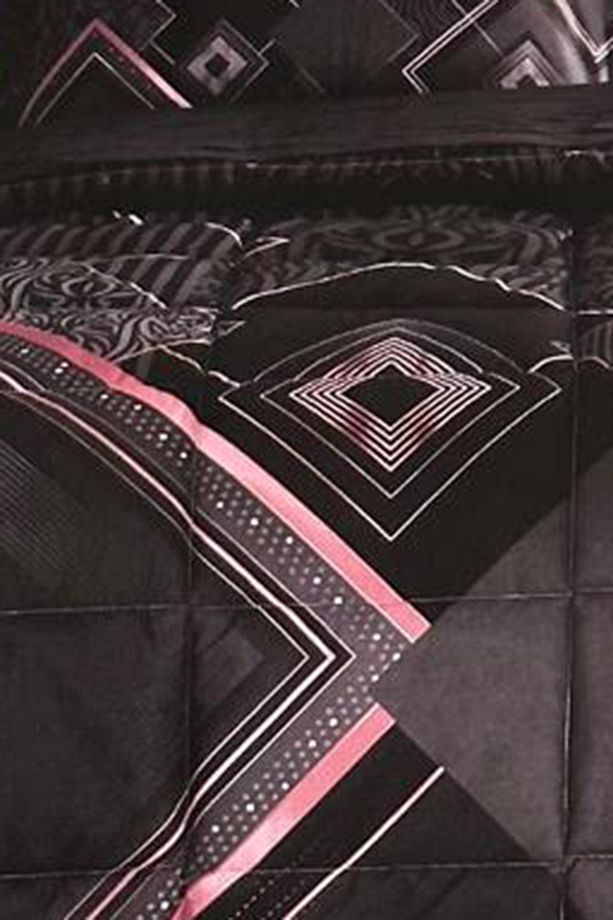 Snazzy Çift Kişilik Uyku Seti Pembe - 5