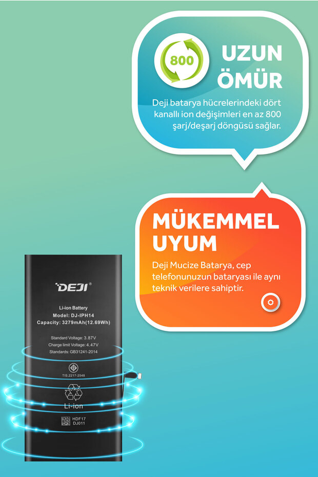 İphone 14 Batarya Mucize Batarya - Gerçek Ve Orijinal Mah Kapasite - 3