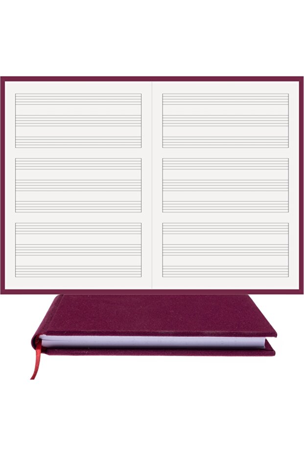 Music Notebook (KEY-FREE CADRO TRIPLE SYSTEM) 100% Handmade, Hand Stitched Viscose Fabric Binding (A/5)