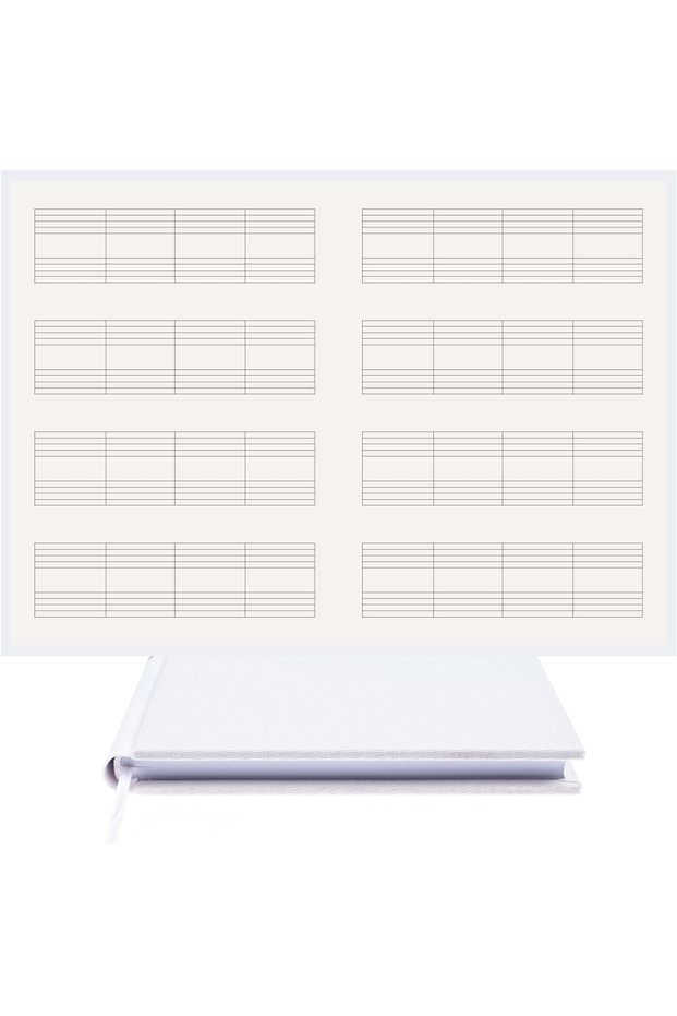 Piano Notepad (DOUBLE PORTE CUT STRIP KEY-FREE) 100% Handmade, Hand Stitched, Fabric Skin (A/5)