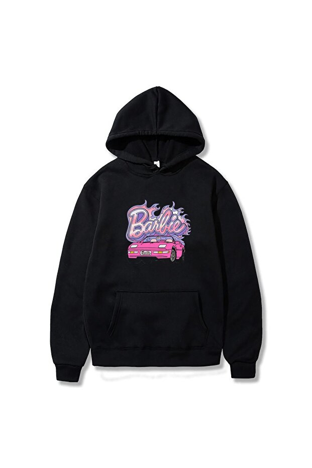 Barbie Flame Car Sweat Sweathsirt 3 Thread Hoodie Gofeel