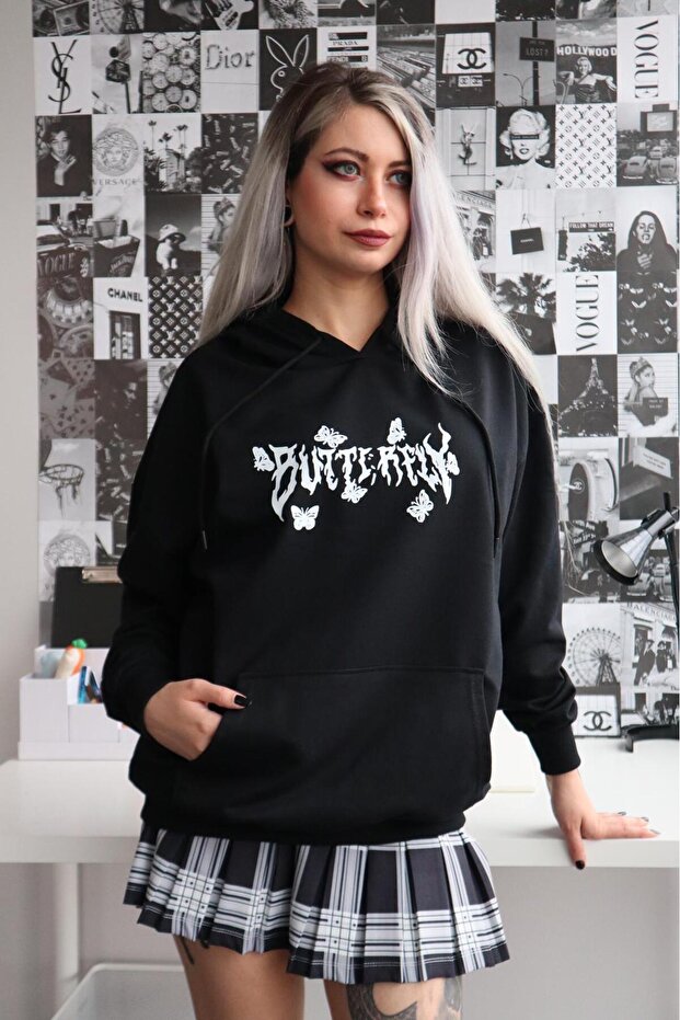 Butterfly Sweat Sweathsirt 3 Thread Hoodie Gofeel