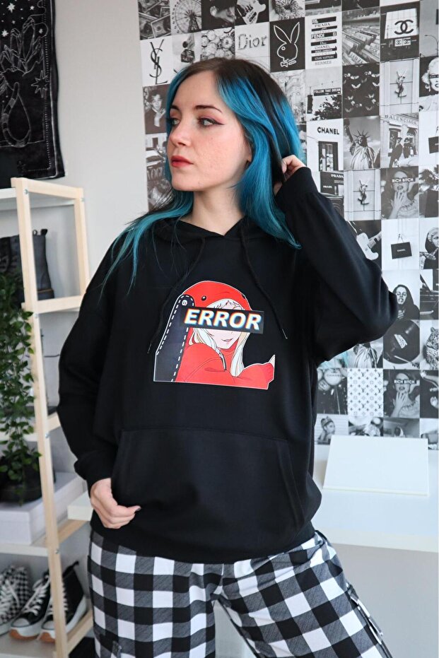 Error Girl Sweat Sweathsirt 3 Thread Hoodie Gofeel