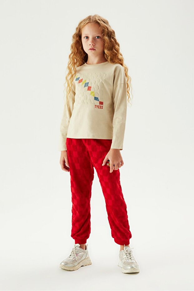 Girl Beige T-Shirt 23FW0TJ4512