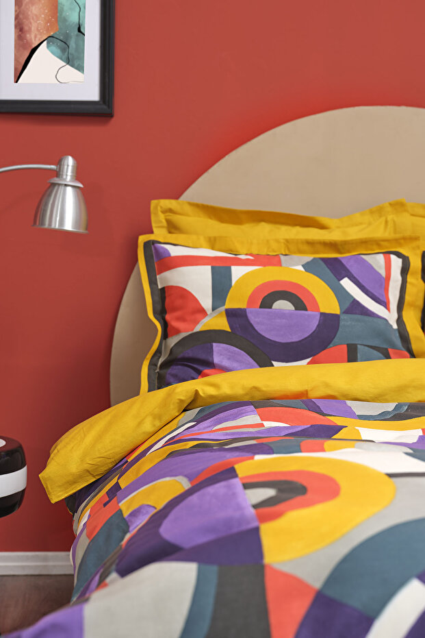 Sorbet Red Double Welsoft Duvet Cover Blanket Set