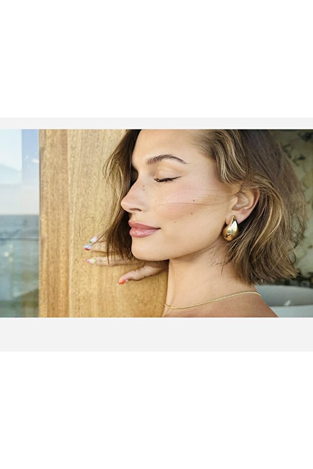 Çelik Damla Küpe - 1