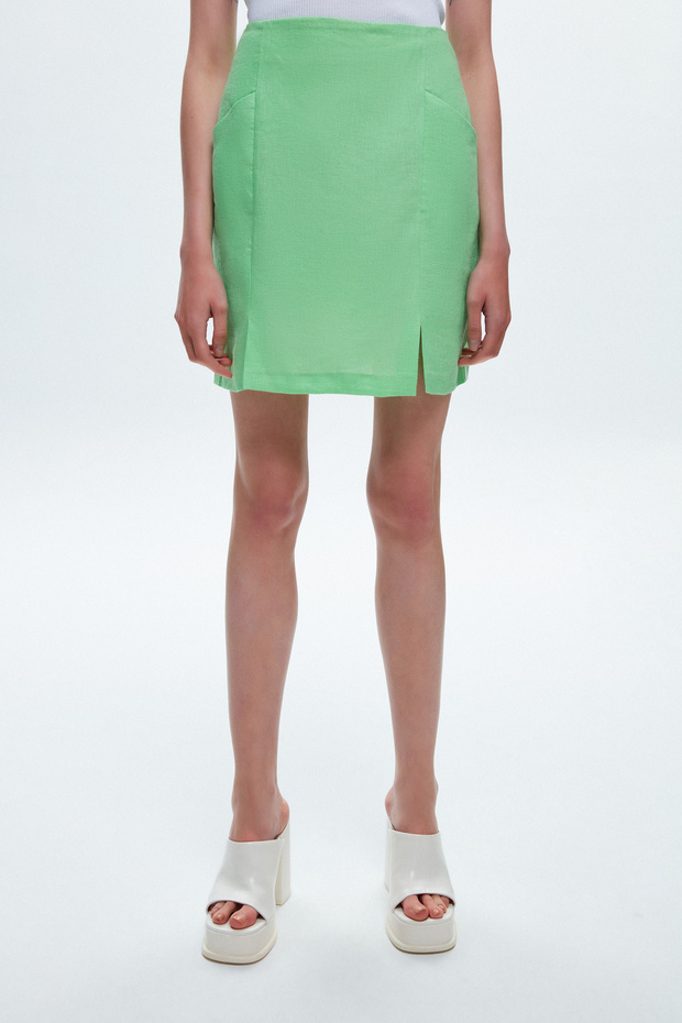 Kısa Keten Etek - 4