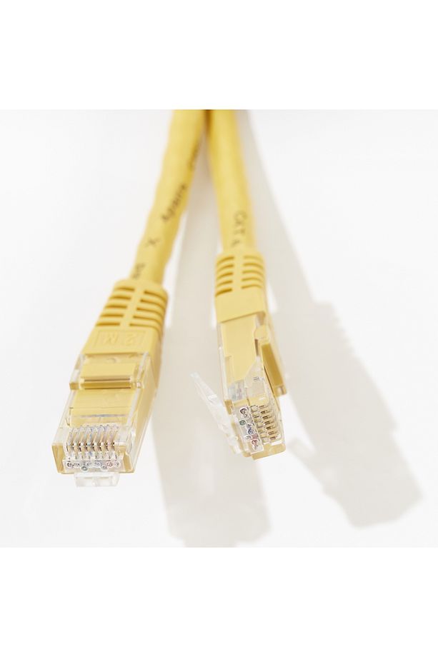 Cat6 UTP Patch Kablo, Ethernet Kablosu, 1Gbit Hızında Veri İletimi, İnternet Kablosu, Sarı, 2Mt - 2