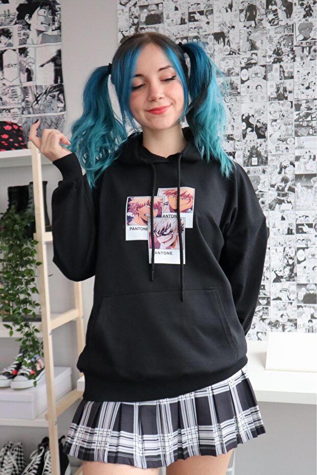 Masked Pantone Sweat Sweathsirt 3 Thread Raster Streetwear Hoodie Gofeel