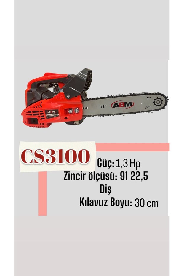 ABM CS3100 MOTORLU DAL BUDAMA TESTERESİ